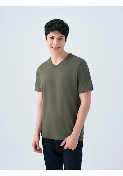 Erkek T-shirt Lf2029279 Haki