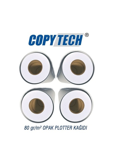 4'lü Koli - 450mm x 50m Plotter Kağıdı 80gr/m²
