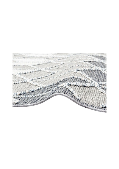 Soho Sh 03 Grey Hav Vermeyen Özel Ipler Ile Üretilen Etnik Örgü Desenlere Sahip Makine Halısı