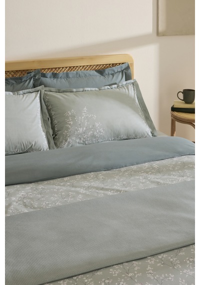 Karaca Home Linaria %100 Pamuk Çift Kişilik Nevresim Pike Takımı Mint