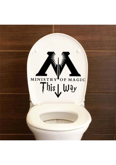 Ministry Of Magic Klozet Kapağı Banyo Wc Sticker 35x30 Cm