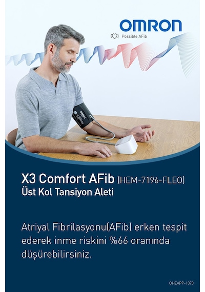Omron X3 Comfort Afib Üst Koldan Ölçer Dijital Tansiyon Aleti