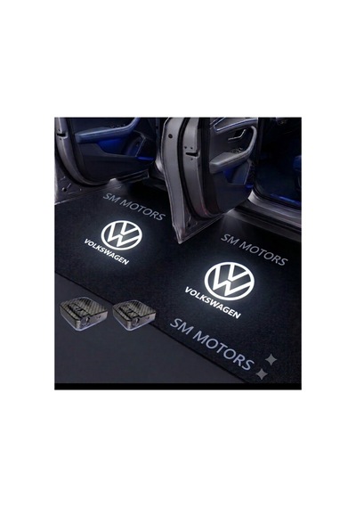 Volkswagen Yeni Logo Kapı Altı Led Aydınlatma Araç Logolu