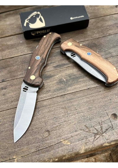 El Yabımı Kamp Çakı Kamp Bıçak Outdoor Altın - Kahverengi