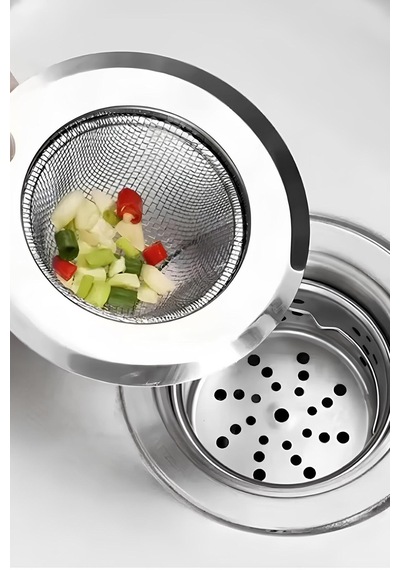 Mini Tel Lavabo Süzgeci Paslanmaz Çelik Küçük Mutfak Filtresi Tıkanıklık Önleyici Pratik Süzgeç Pasl Diğer