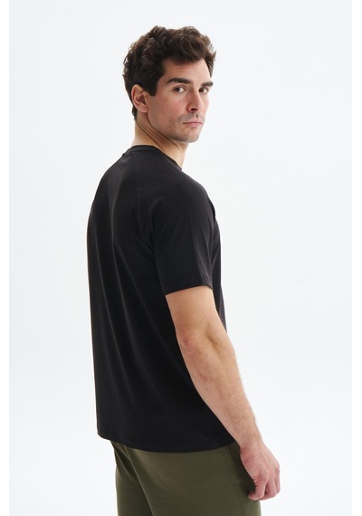 AR-MA Arma Erkek Regular Fit Basic Reglan Kollu Süprem Bisiklet Yaka Tişört Y29344472202 Siyah