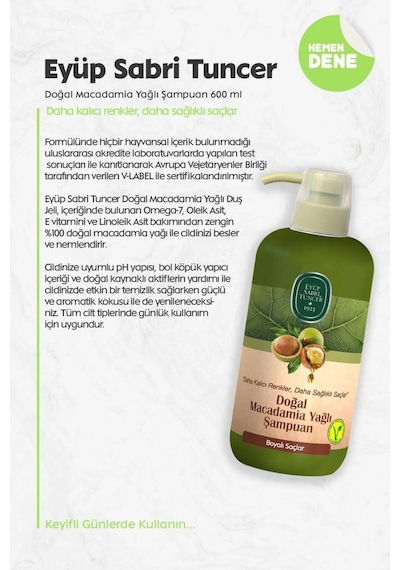 Eyüp Sabri Tuncer 3 Adet Doğal Zeytinyağlı Şampuan 600 Ml Ve Rosıe Pamuk 60'lı
