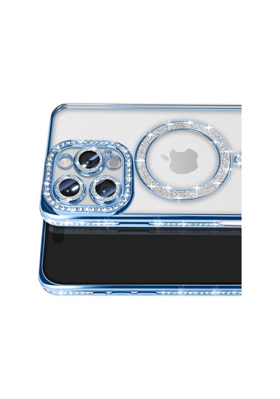 Apple iPhone Uyumlu 16 Pro Max Kılıf Joke Simli Magneticsafe Kılıf - Mavi Bzsxx00 1