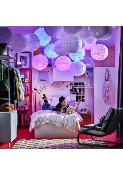 Ikea Bredvecklare Nevresim Seti Tek Kişilik 150 200 Cm Beyaz Mavi Kareli Desen Beyaz - Mavi
