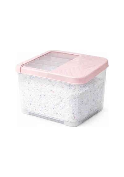 Büyük Boy Kapaklı Çok Amaçlı Saklama Kabı,16 Lt,erzak,deterjan,oyuncak Organizer,28x34x23 Cm Krem