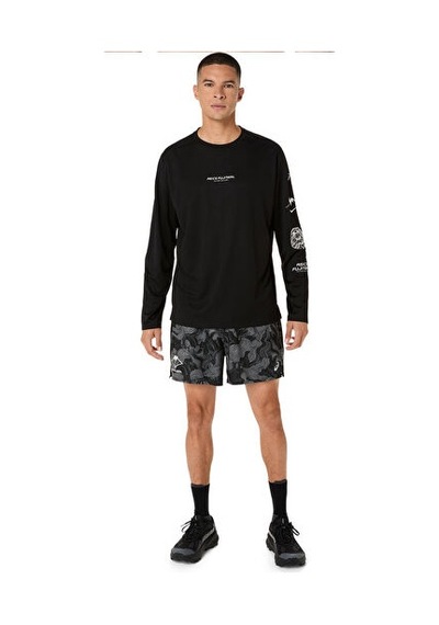 Asics Fujıtraıl All Over Prınt 5ın Short Erkek Koşu Şortu 2011d526-001 Siyah