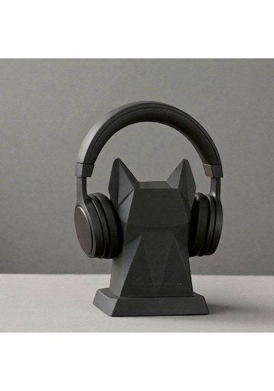 Happy3dworld Köpek Figürlü Kulaklık Standı, 3d Baskı Low Poly Masaüstü Düzenleyici
