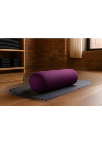 Bolster Minderi - Silindir Yoga Yastığı - Sosis Yastık Mor