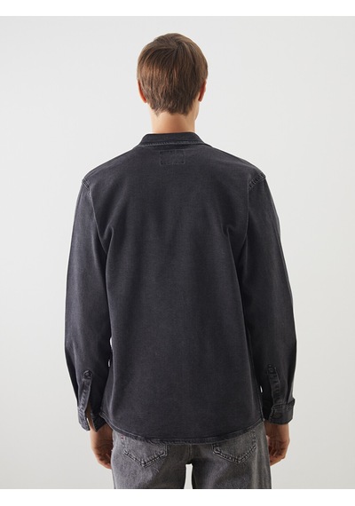 Lcw Jeans Antrasit Standart Kalıp Erkek Jean Ceket