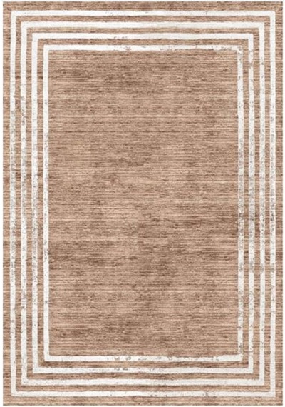 Çam Halı Gloria Td71601 Bej Art Deco Modern Desen Dokuma Saçaklı Kilim