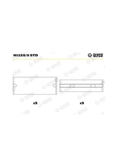 Glyco H1325.5 Std Ana Yatak Seat Skoda Vw 1.4 1.6 Fsı 16v -