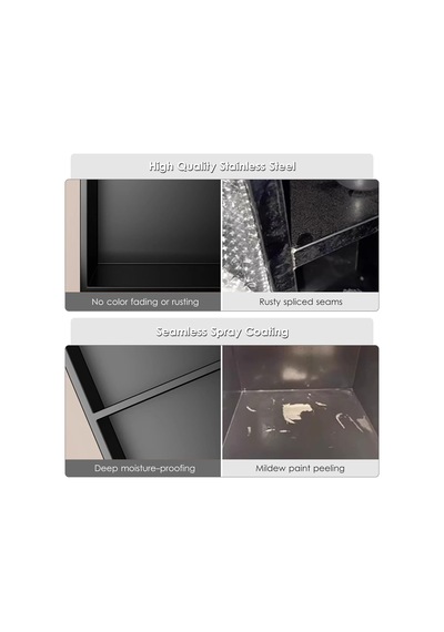 Tr 304 Led Aydınlatmalı Paslanmaz Çelik Duş Nişi - Banyo/mutfak İçin Ağır Hizmet Duvar Girintisi - Kolay Kurulum Genel