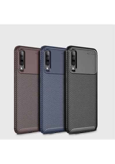 Samsung Galaxy Uyumlu A50 Kılıf Zore Negro Silikon Kapak Kahverengi