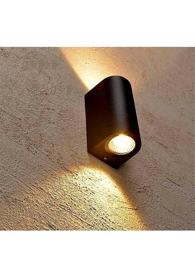 Çift Yönlü 14 Watt Led Ampullü Aplik Siyah