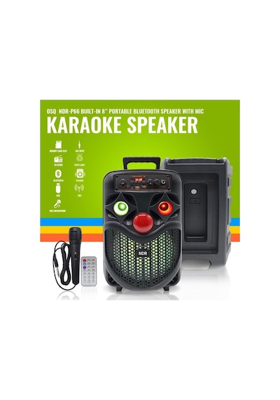 Led Işıklı Bluetooth Hoparlör Mikrofonlu Kablosuz Şarjlı Taşınabilir Speaker