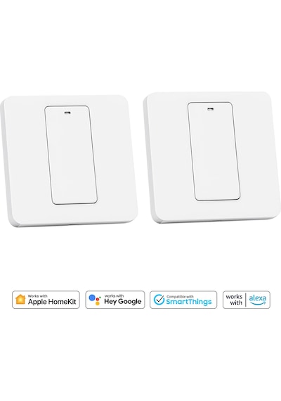 Meross Wi-fi Uzaktan Kontrollü İki Adet Çift Yönlü Tuşlu Akıllı Anahtar-mss550x-2