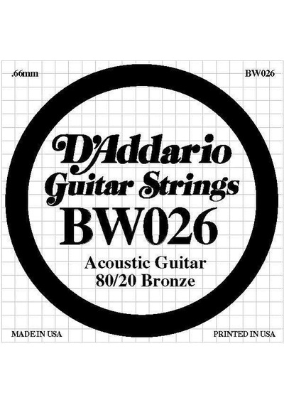 D'addario Bw026 .026 Akustik Gitar Tek Teli - G/sol Notası Akses