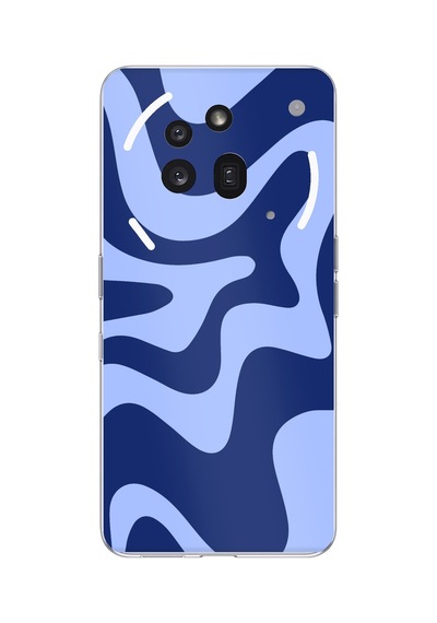 Nothing Phone 3a Pro Uyumlu Mavi Dalgalar Baskılı Silikon Kılıf