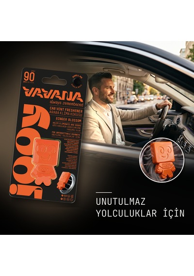 Vavana Jooy Araba Klima Kokusu 6'lı Set, 90 Gün Etkili Oto Kokusu Ginger Blossom