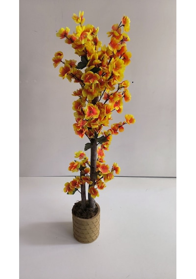 Rüzgar Yapay Çiçekçilik 100 Cm Sarı Sakura Ağacı Sari