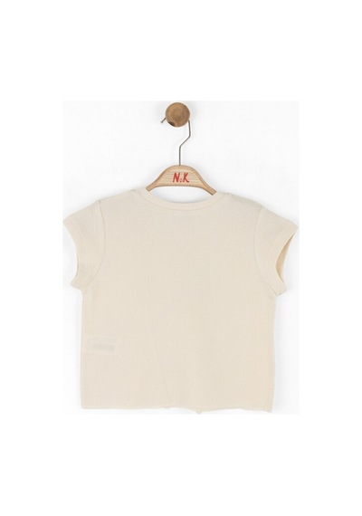 Xo Kids Kız Çocuk Tişort 4-8 Yaş 38510 Krem - Yeşil