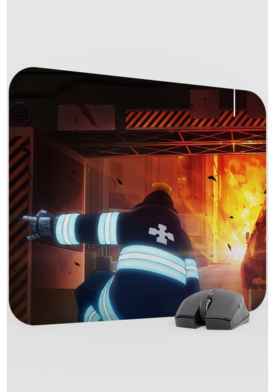 Fire Force Anime V1 - 48x40 Xl Gaming Kauçuk Kaymaz Taban Mouse Pad Fare Altlığı