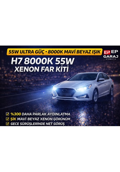 H7 8000k 55w Xenon Far Kiti 0