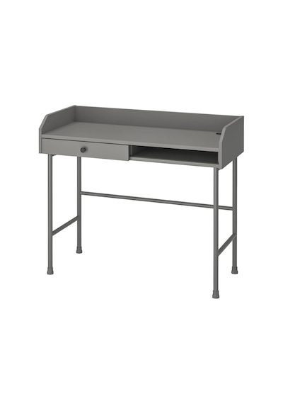 Hauga Gri Renk 100x84 Cm Çalışma Masası Çekmeceli Meridyendukkan Gri