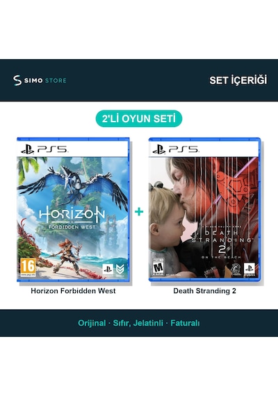Horizon Forbidden West + Death Stranding 2 Ps5 2'li Oyun Seti