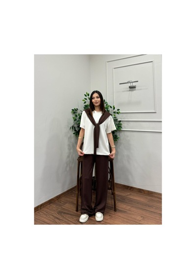 Asur Boutique Asur Butik Kadın Şal Yakalı Yapışık Model Kadın Eşofman Takımı Kahverengi Asur Boutique Asur Butik Kadın Şal Yakalı Yapışık Model Kadın Eşofman Takımı Kahverengi