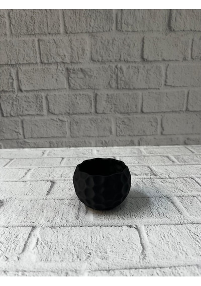 5 Cm Küçük Siyah Saksı Minimal Tasarım Sukulent Ve Kaktüs Saksısı