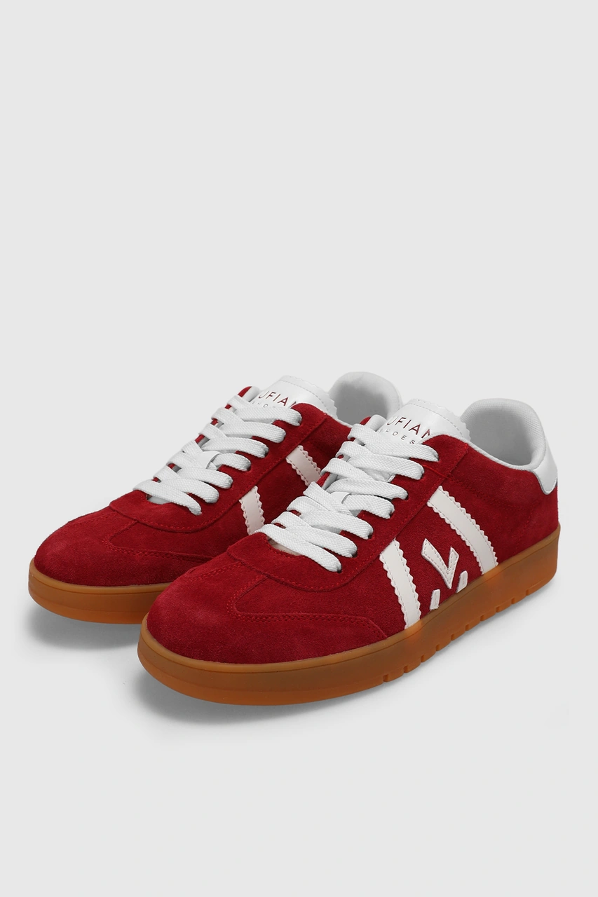 Lufian 111230262 Nelson Sneaker Erkek Deri Ayakkabı Kırmızı