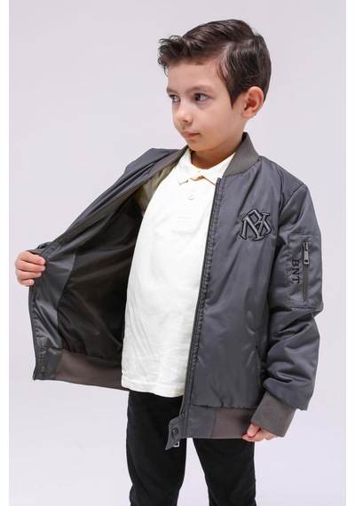Benitto Kids Erkek Çocuk Mevsimlik Yağmurluk Ceket 51294-gri Gri
