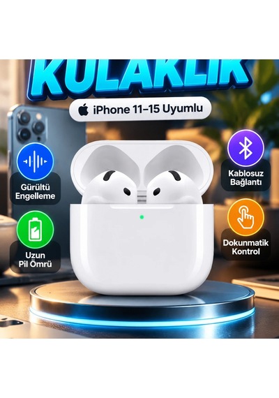 İphone 11 15 Uyumlu Mini Tws Kablosuz Kulaklık Gürültü Engelleme Ve Uzun Pil Ömrü 00