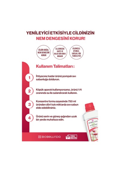 Doğal Sıvı Sabun Sweet Çiçek Kokulu Konsantre El Sabunu 750 Ml