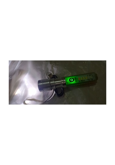 El Feneri Multi Fonksiyonlu Beyaz Lazer Beyaz Led Kırmızı Ve Mavi Led Uv Led Zoomlu Mercek Gri