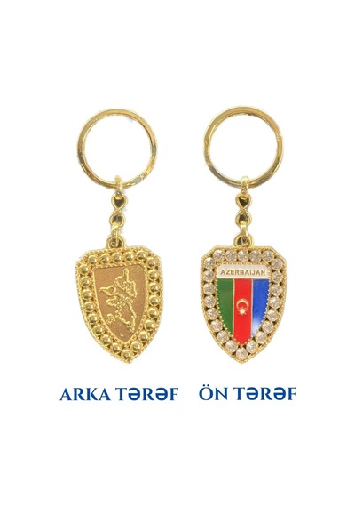 Azerbaycan Bayraklı Anahtarlık Azərbaycan Bayrağı Metal Açarlıq Hediyelik Anahtarlık Çanta Aksesuarı
