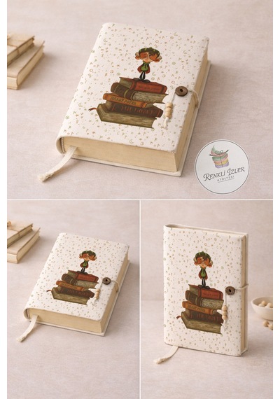 Kitap Kılıfı Ve Metal Kitap Ayracı Seti Mistik Büyücü