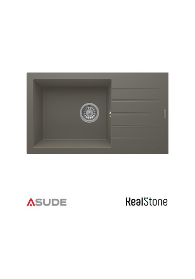 Realstone P010 Assos Damlalıklı Granit Evye 760 435 Mm Gri