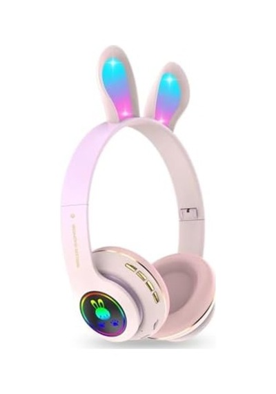 Tavşan Kulaklı Bluetooth Kulaklık, Renkli Led Işıklı, 5.0 Versiyon, Ayarlanabilir Büyüklük, Hafıza Kart Girişli, 40mm Kulaklık, 6 Saat Kullanım Süresi, Bass Tiz Müthiş Ses Toz Pembe Tavşan Kulaklı Bluetooth Kulaklık, Renkli Led Işıklı, 5.0 Versiyon, Ayarlanabilir Büyüklük, Hafıza Kart Girişli, 40mm Kulaklık, 6 Saat Kullanım Süresi, Bass Tiz Müthiş Ses Toz Pembe
