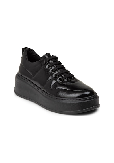 Deery Kadın Vintage Rugan Siyah Sneaker Ayakkabı - Ce483zsyhc01 Siyah