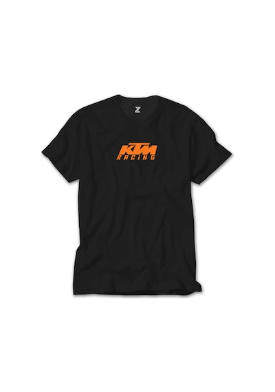 KTM Racing Orange Logo Siyah Tişört Siyah