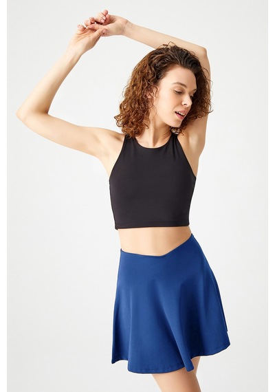 Los Ojos Lacivert 2 Katmanlı Pileli Tenis Eteği - Spor Etek Tennis Skirt2 Lacivert