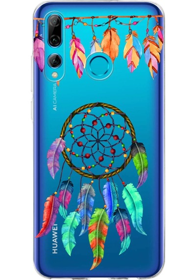 Huawei P Smart Plus 2019 İle Uyumlu 1mm Slim Fit Nazar Boncuğu 6 Baskılı Şeffaf Kılıf