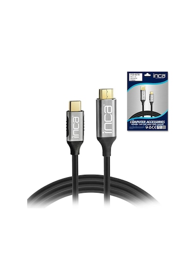 Nca Itcd 02Tx Type C To Display Port Altın Uçlu 4K 2 Metre Kablo